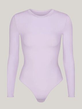 NWT SKIMS Long Sleeve Fits Everybody Bodysuit in Lilac